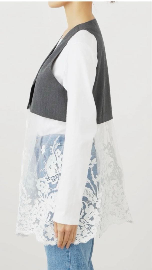 イエナ チュールレースノースリーブベスト