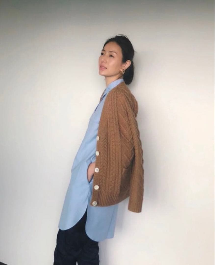 Herato ヘルト/loin. ロワン　ロングシャツ　ブルー　井川遥