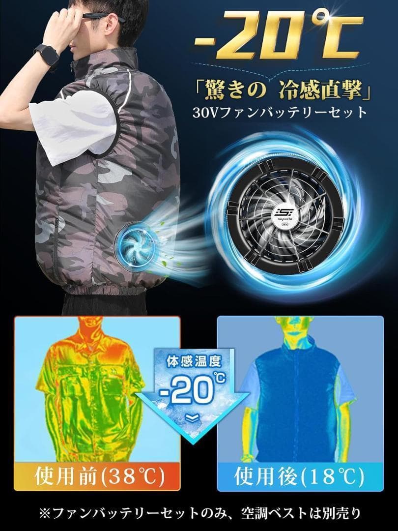 【新品未使用】Supulin ファンバッテリーセット 30V