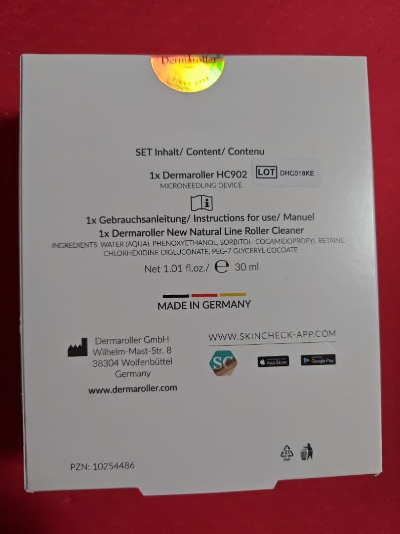 ダーマローラー 正規品 HC 902 & Roller Cleaner セット