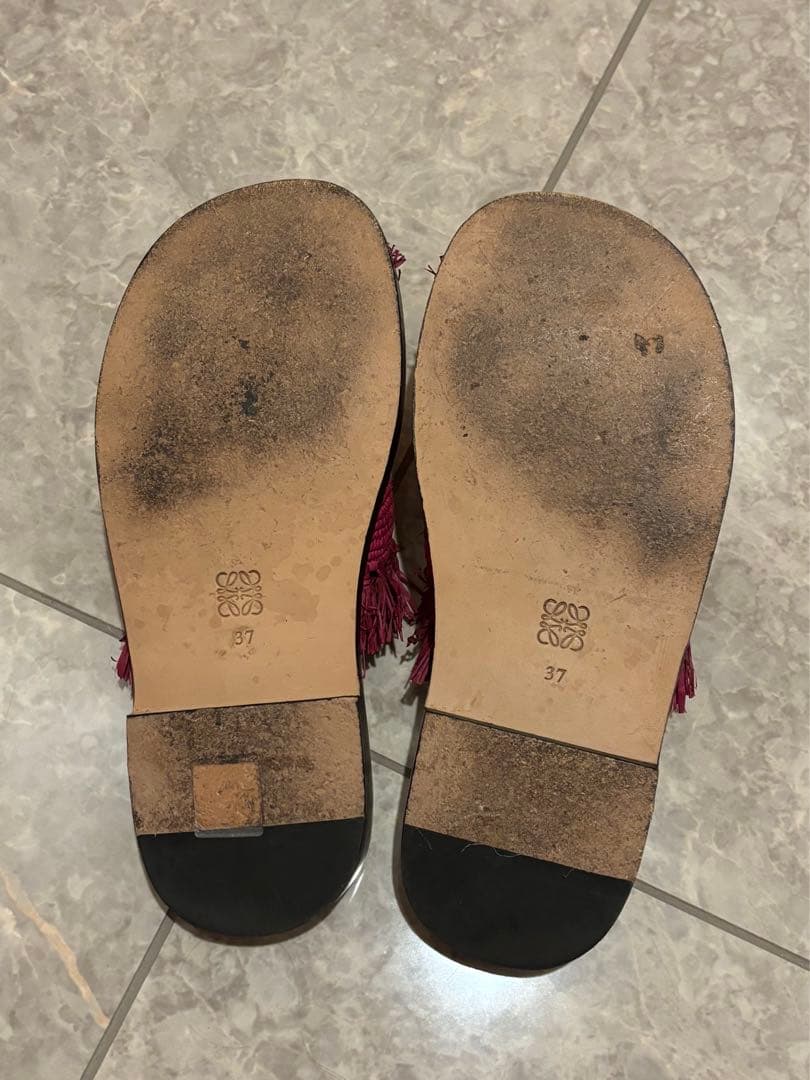 LOEWE ロエベ アナグラム ラフィアミュールサンダル