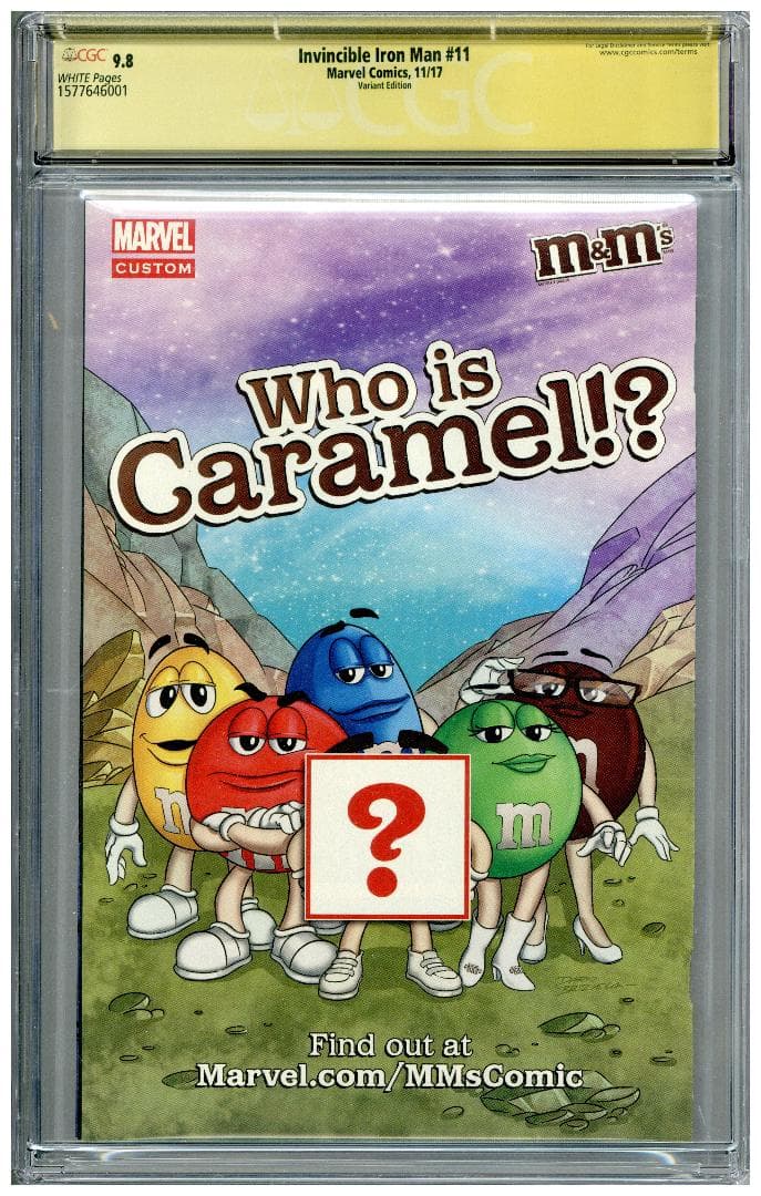 アメコミリーフ Invincible Iron Man 11 9.8 サイン入り