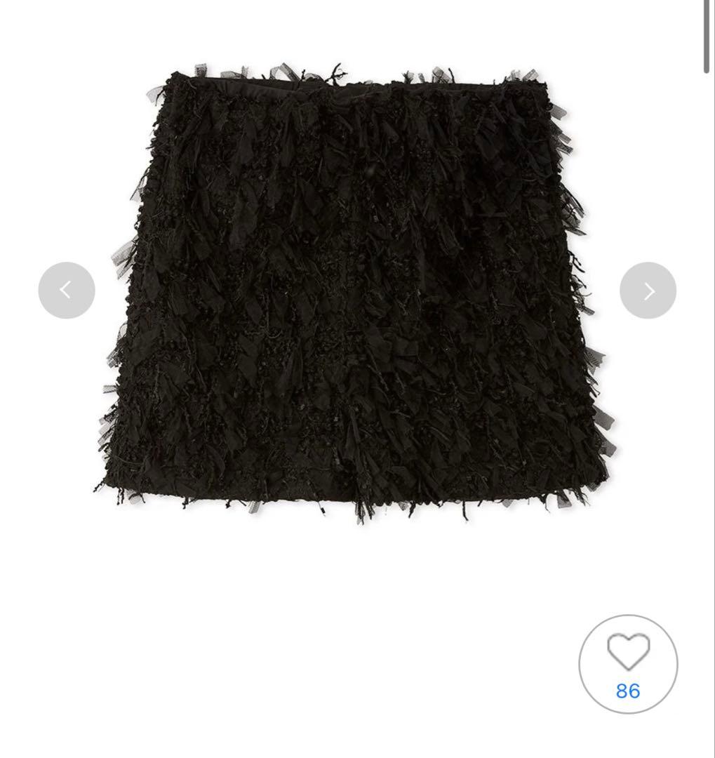 チュールフリンジショートパンツ