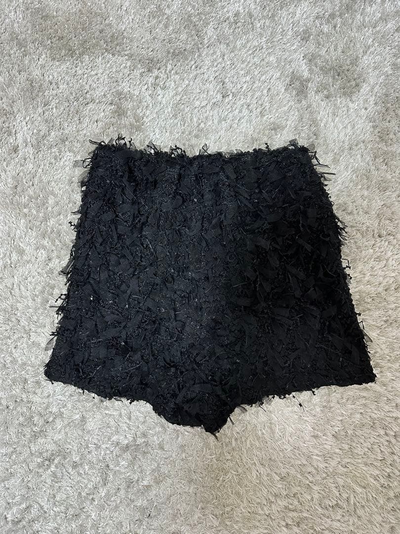 チュールフリンジショートパンツ