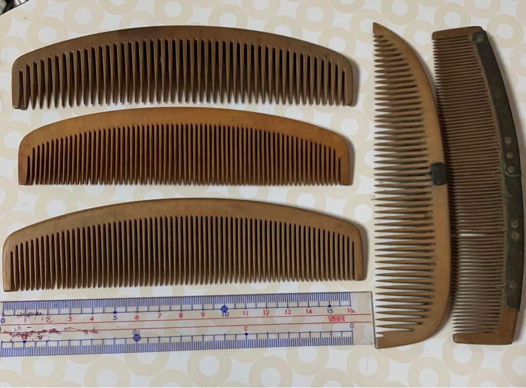櫛　つげ櫛　サシアラ　中歯　細歯
