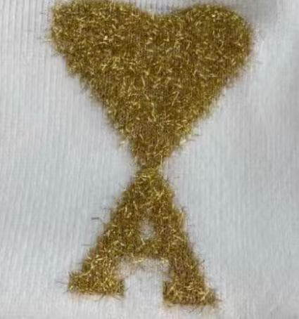 Ami Paris ホワイトポロニット 長袖セーターM