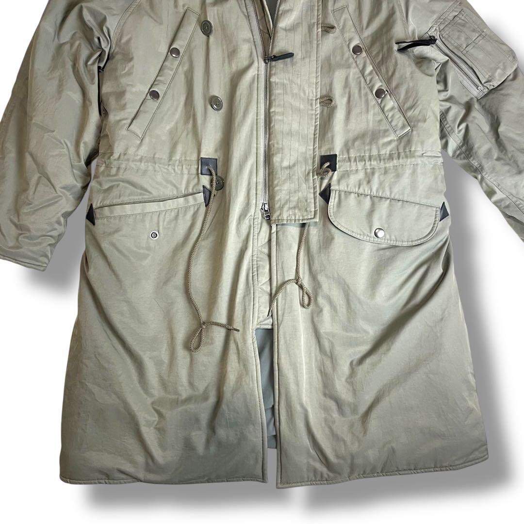 アイバー AIVER ファー付き モッズコート L カーキ オーバーサイズ