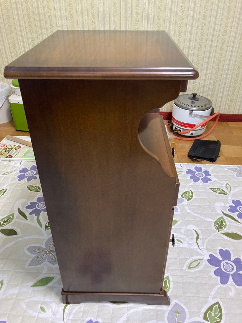 【良品】カリモク社製高級電話台 引き出し付き