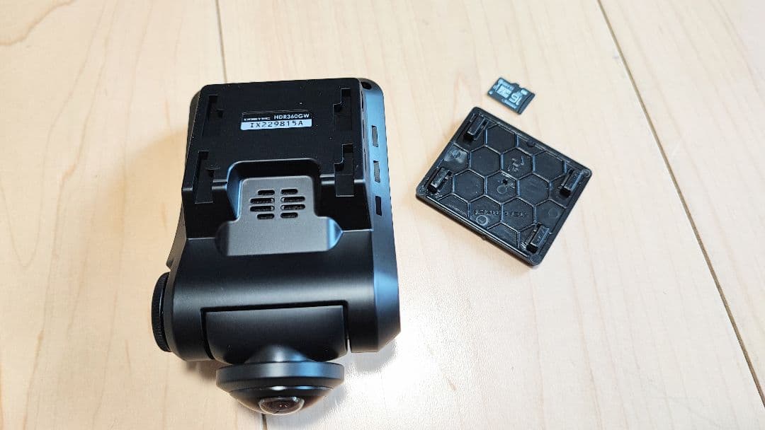 コムテック 全天周ドラレコ HDR360GW 動作品