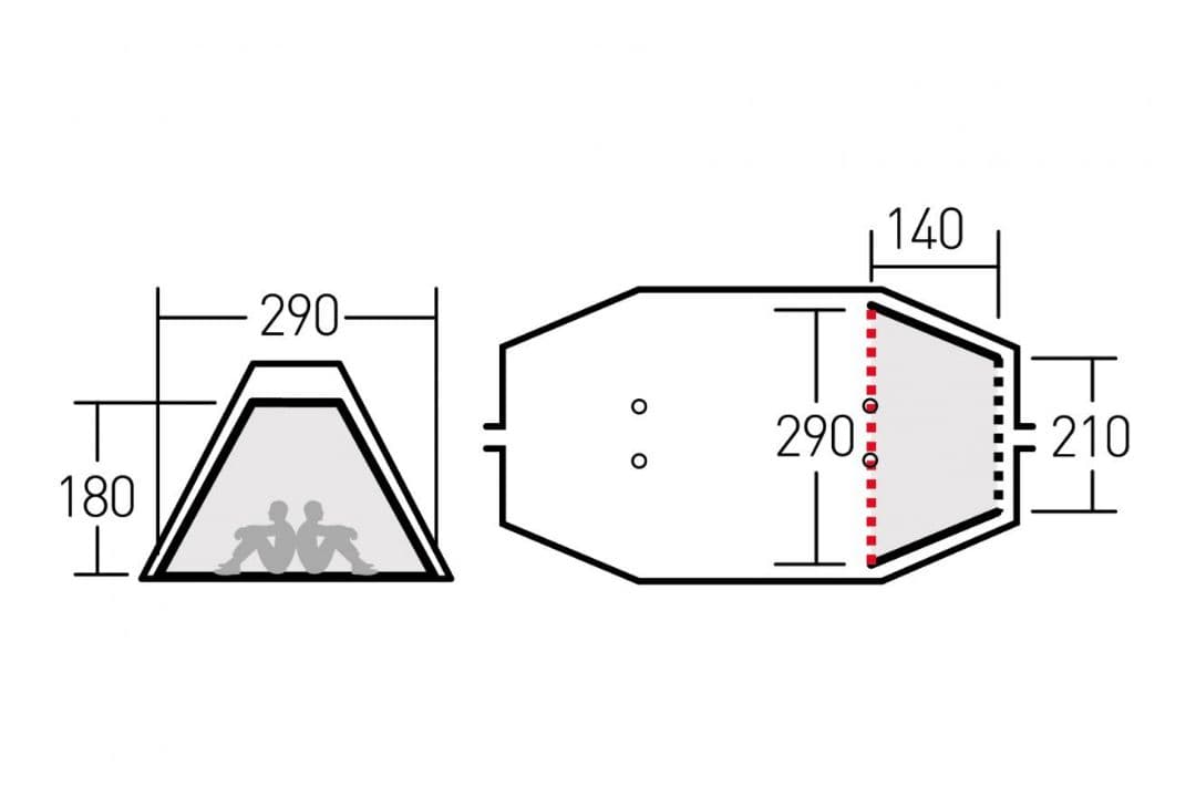 ツインクレスタ　ハーフインナーテント＆PVCシート