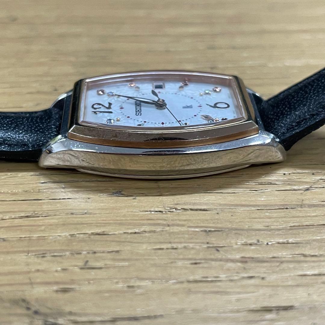 美品 稼働品 SEIKO ルキア 花柄 1B32-0AA電波ソーラー レディース