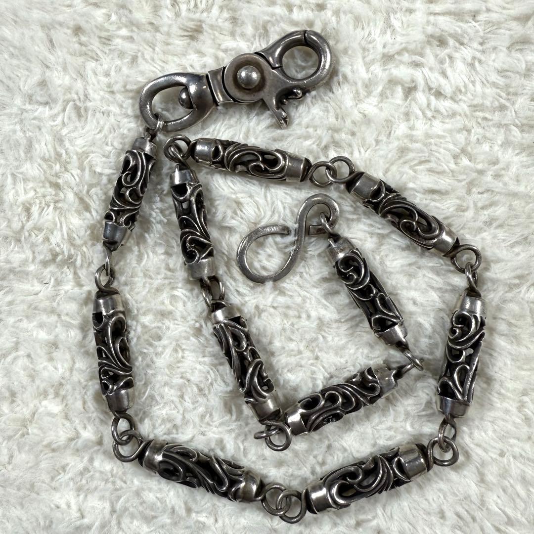 ローラーウォレットチェーン アラベスク シルバー925 11リンク