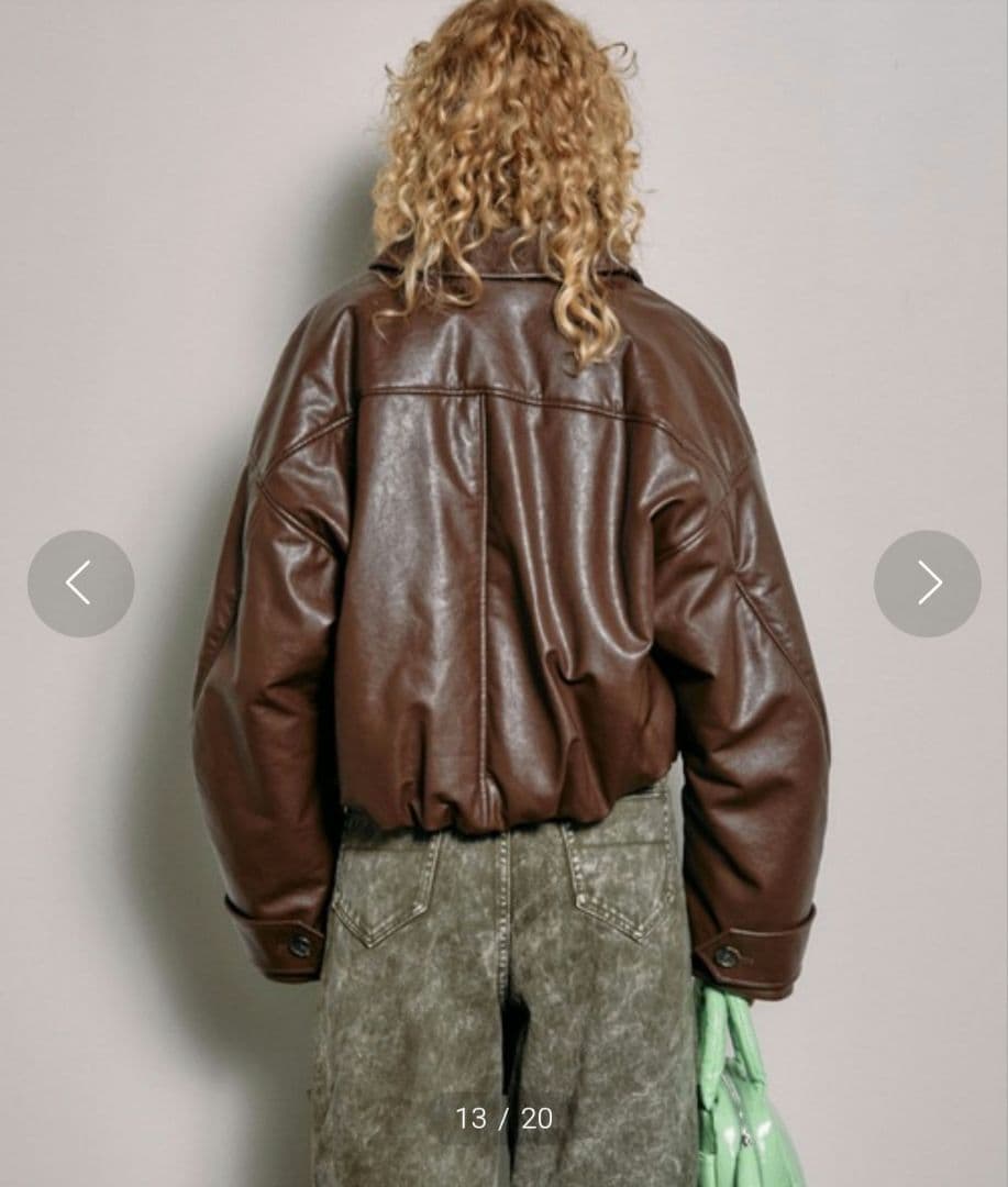 MAISON SPECIAL ヴィーガンレザーバルーンブルゾン レザーブルゾン