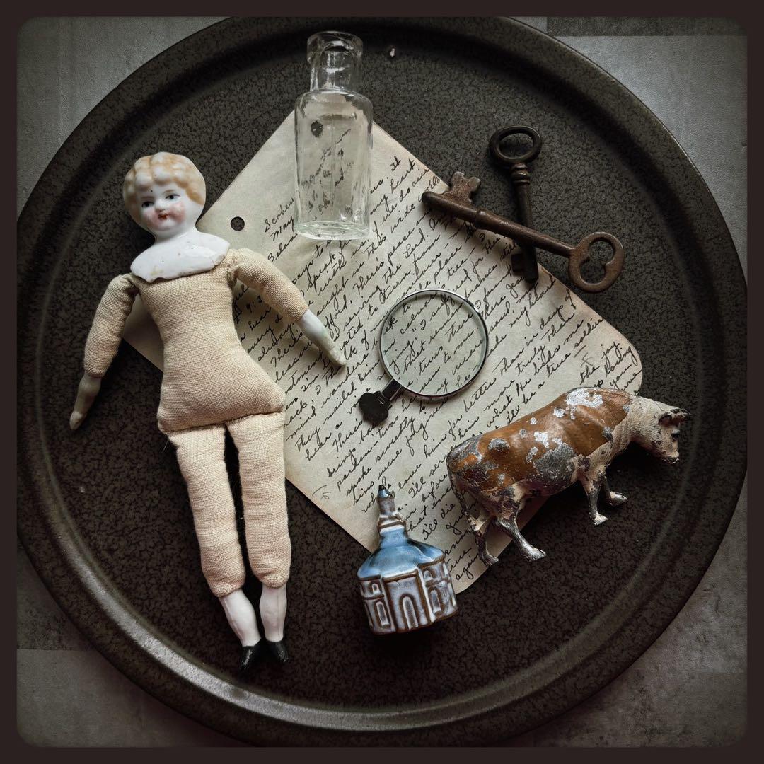 アンティーク ブロンド　チャイナヘッドドール ビスクドール