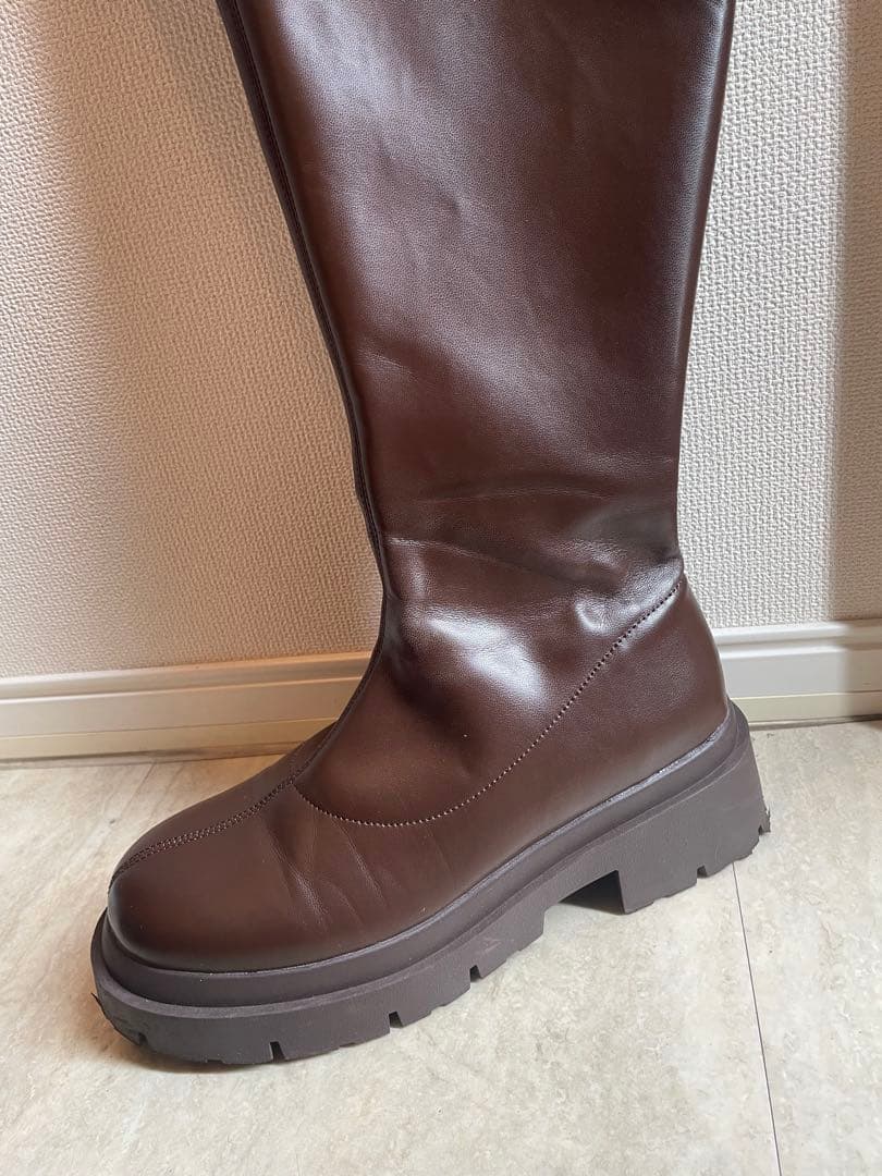 Heather ロングブーツ ブラウン Lサイズ 美品