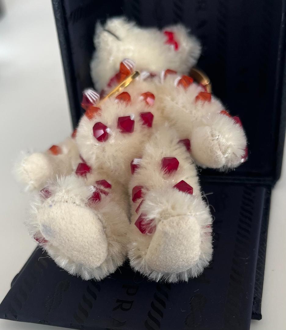 PRADA プラダ ベア チャーム キーホルダー レッド×オレンジ×ベージュ