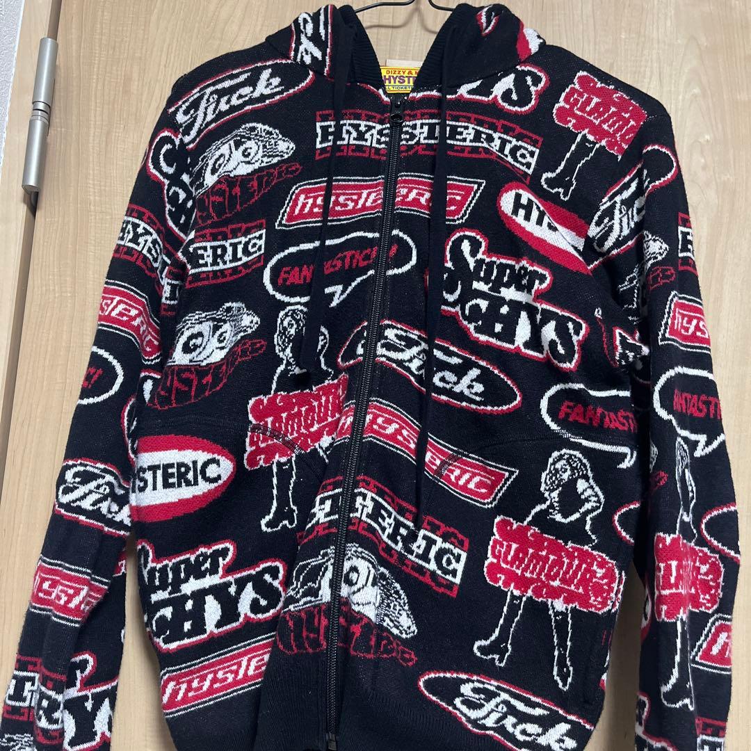 【最終値下】即完売 ヒステリックグラマー ロゴ入　ジップパーカー