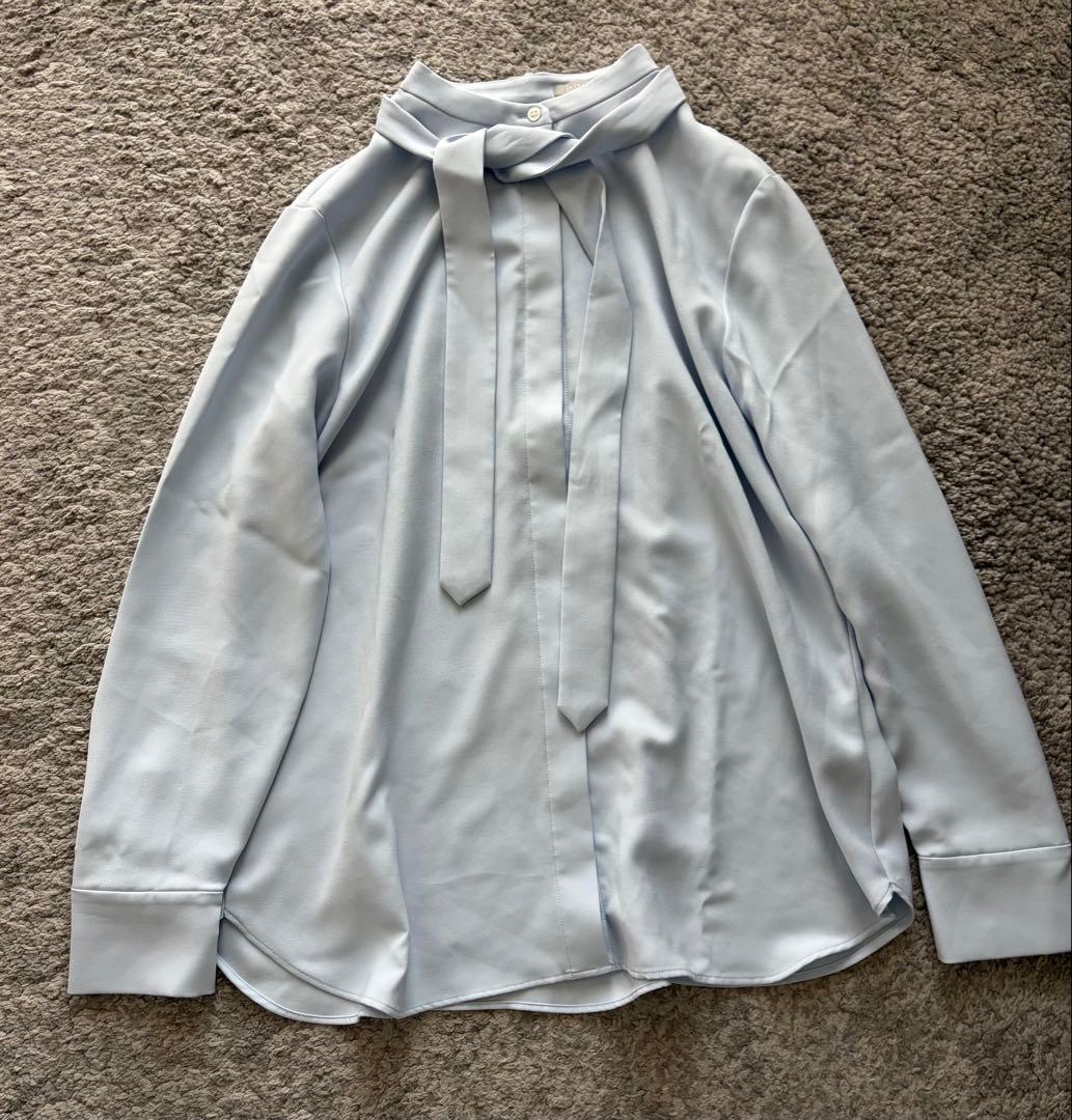 TheoryLuxeリボン長袖ブラウスMarvineSaylieBlouse