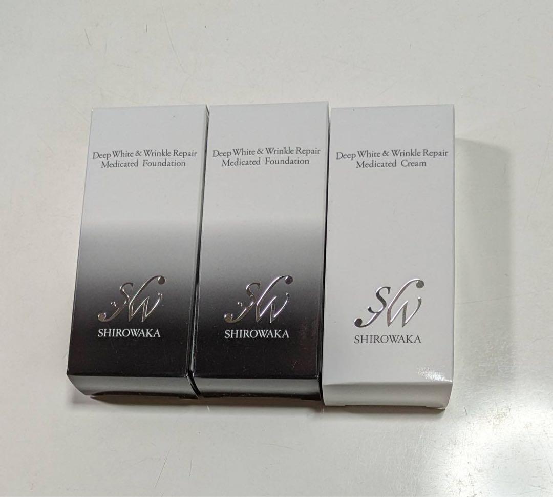 新品未使用　SHIROWAKA シロカワファンデーション、クリームの3点
