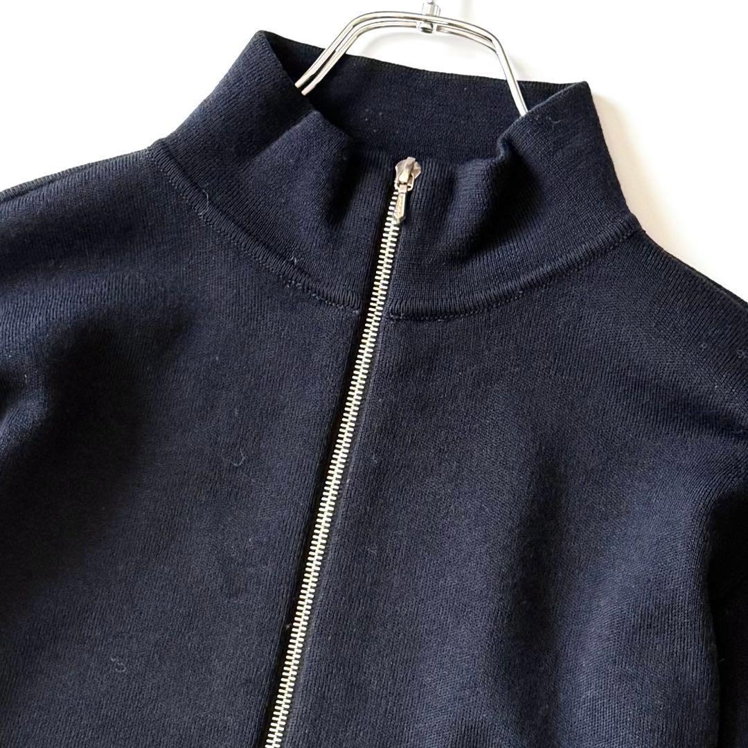 【フランス製】agnes b homme アニエスベー ドライバーズニット 濃紺