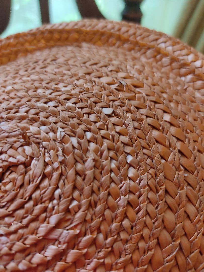 麦わら帽子　オーダー　レア　アンティーク　リボン　バケットハット　ヴィンテージ