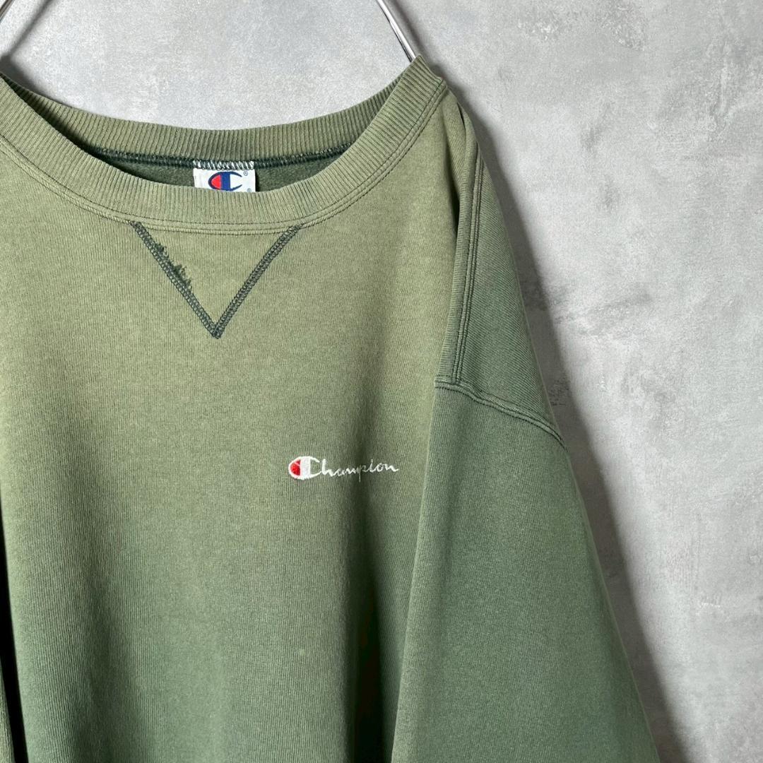 鬼フェード 90s champion ワンポイントスウェット 緑 PM76