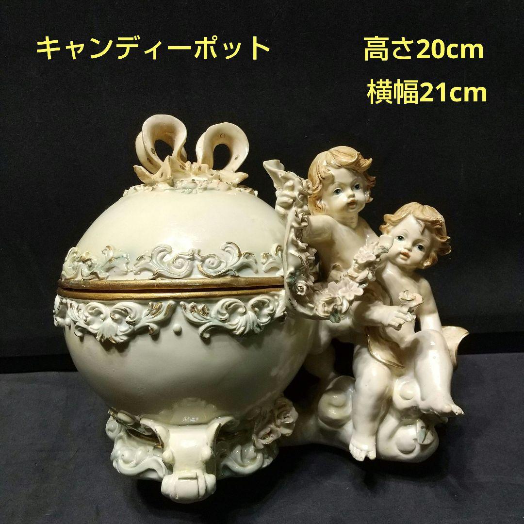 イタリア製 天使付きキャンディーポット 天使の温度計 天使のキャンドル立て３点