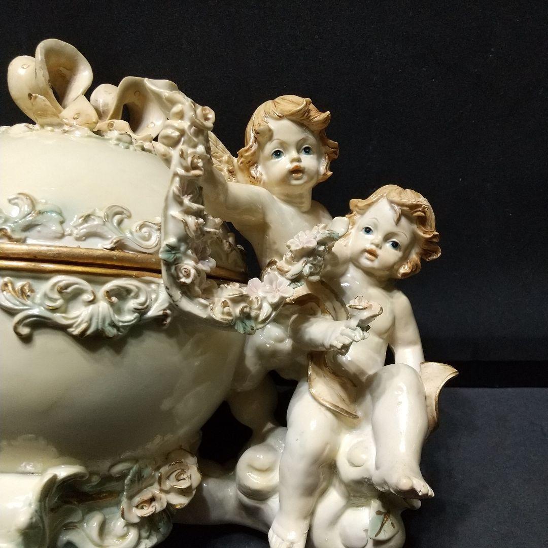 イタリア製 天使付きキャンディーポット 天使の温度計 天使のキャンドル立て３点