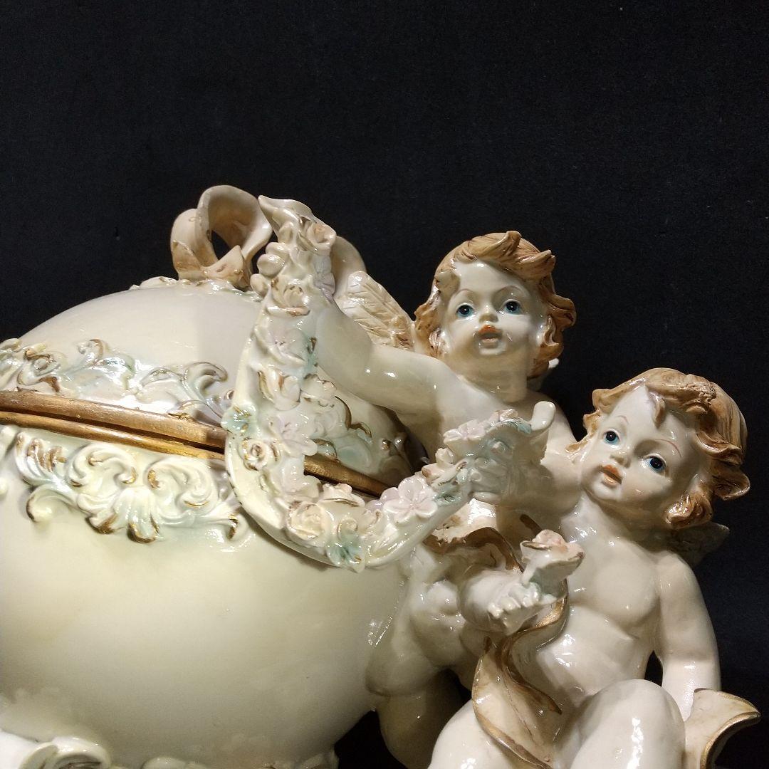 イタリア製 天使付きキャンディーポット 天使の温度計 天使のキャンドル立て３点