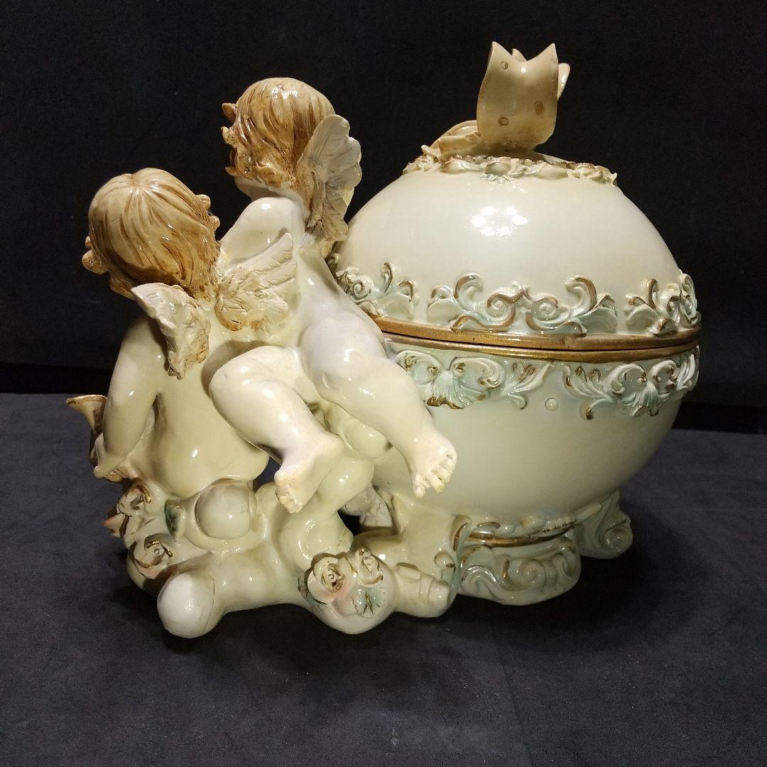 イタリア製 天使付きキャンディーポット 天使の温度計 天使のキャンドル立て３点