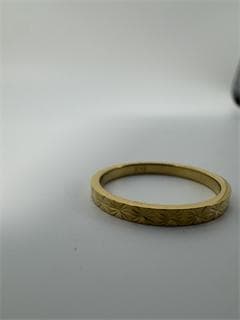 K18ゴールド エンボスリング1.08g 9号