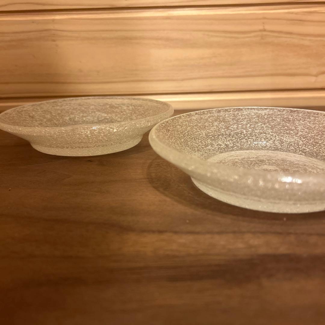 小谷眞三　倉敷ガラス プレート15cm 2枚