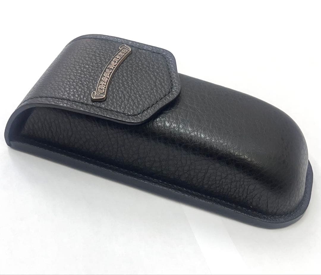 クロムハーツ メガネケース スクロールラベル ブラック ※おまけ付き