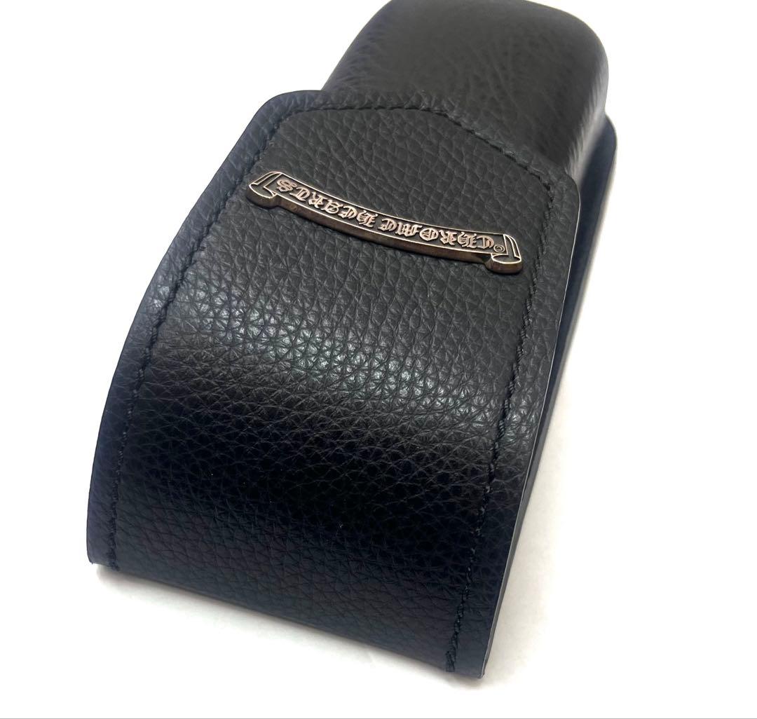 クロムハーツ メガネケース スクロールラベル ブラック ※おまけ付き