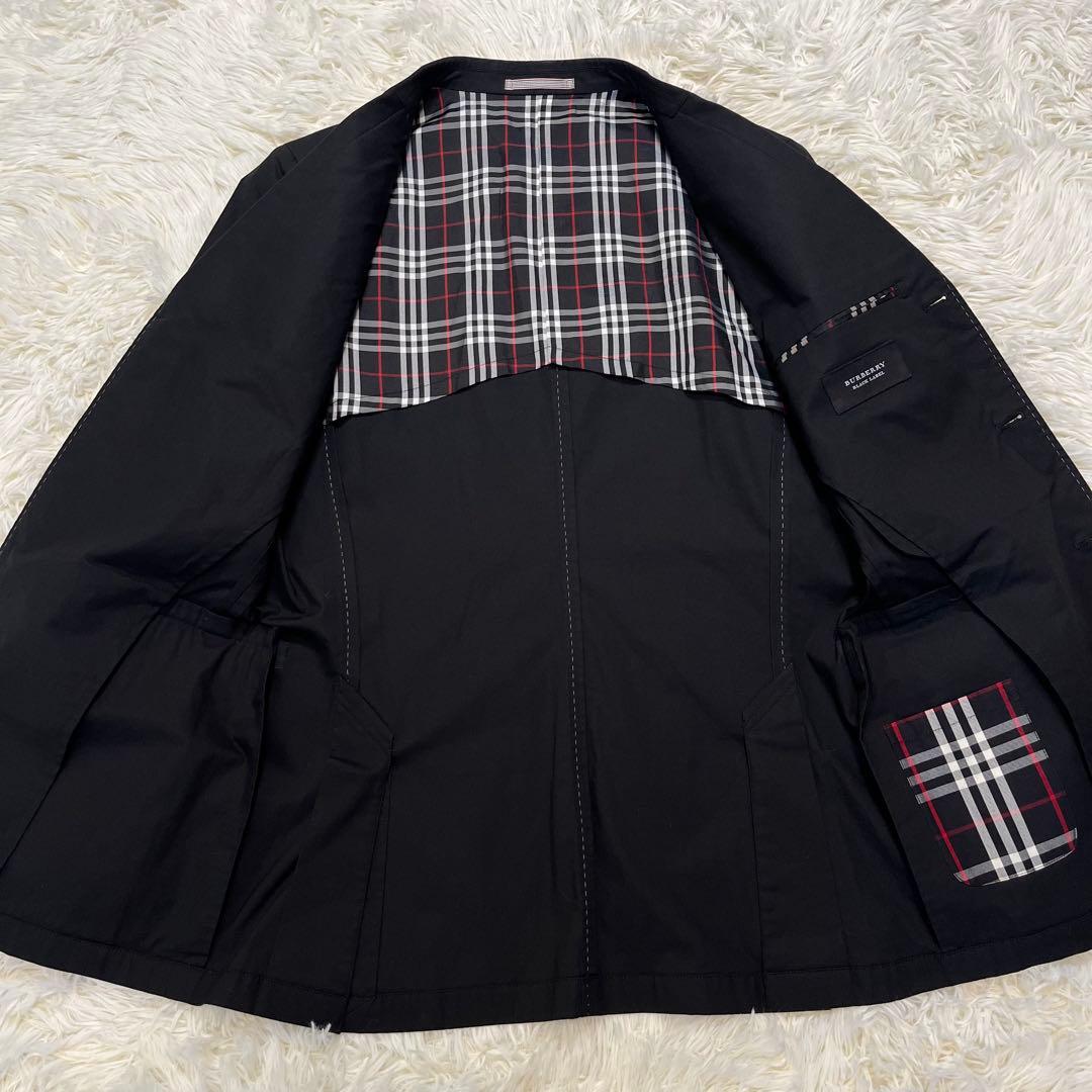 バーバリーブラックレーベル テーラードジャケット ブラック　L