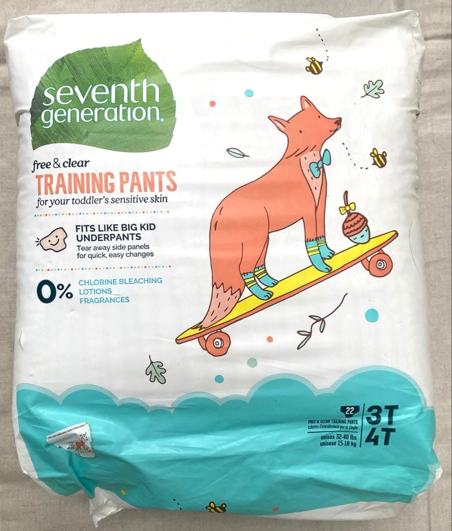 紙おむつ　セブンスジェネレーション　パンツ型　3T4T 5パック