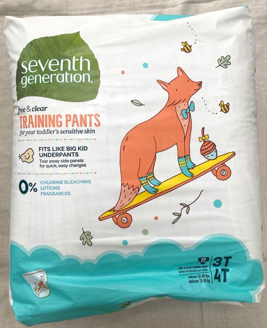 紙おむつ　セブンスジェネレーション　パンツ型　3T4T 5パック