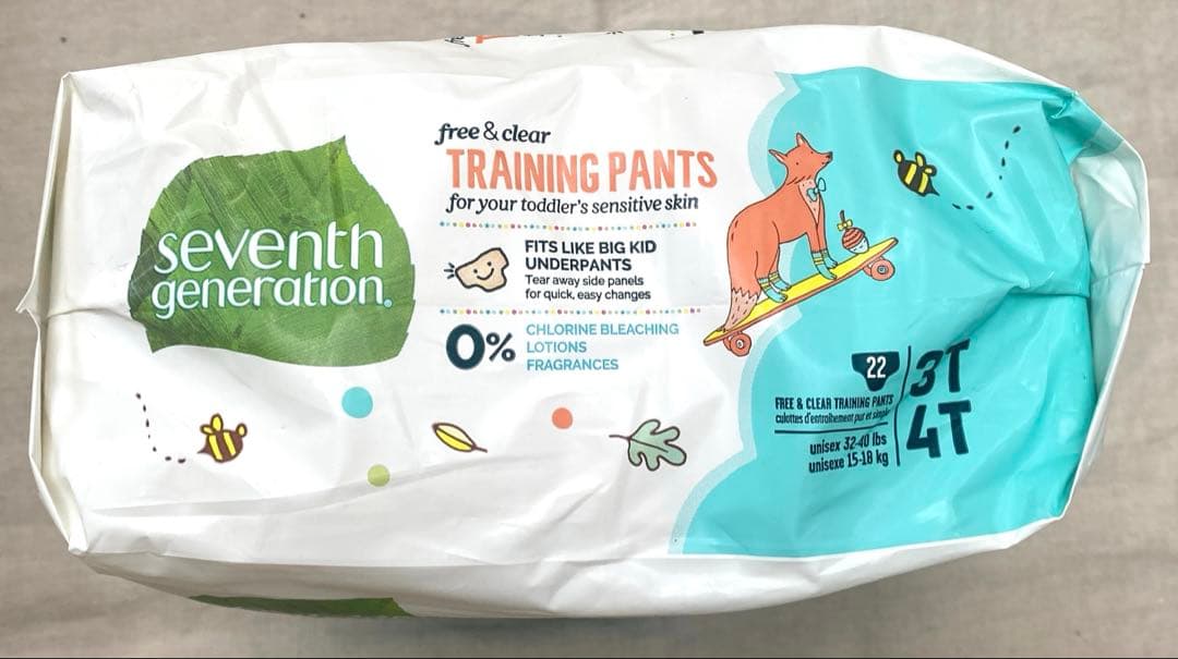 紙おむつ　セブンスジェネレーション　パンツ型　3T4T 5パック