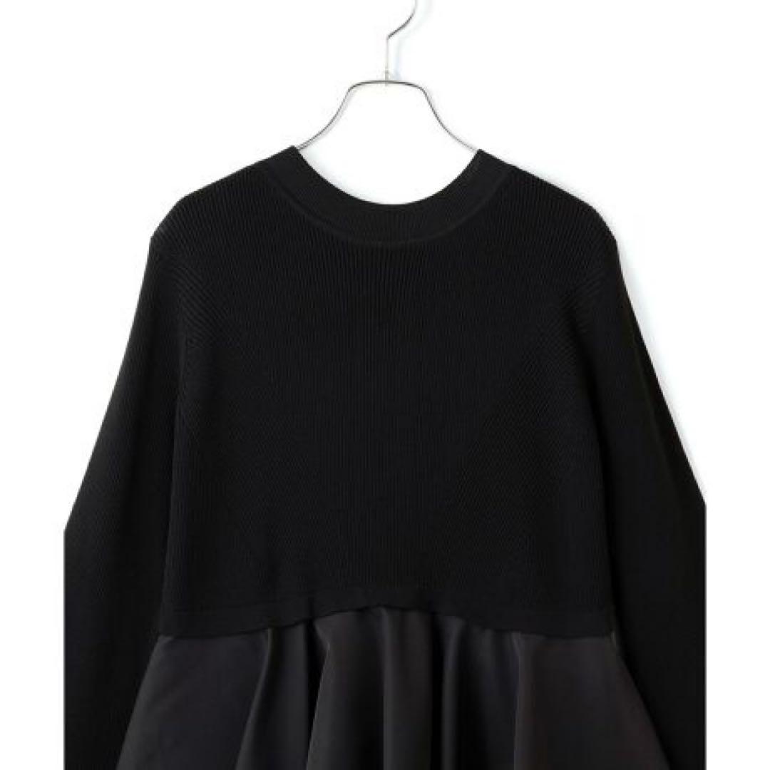 アダムエロペ　ペプラムコンビニットワンピース　ブラック　F 今期