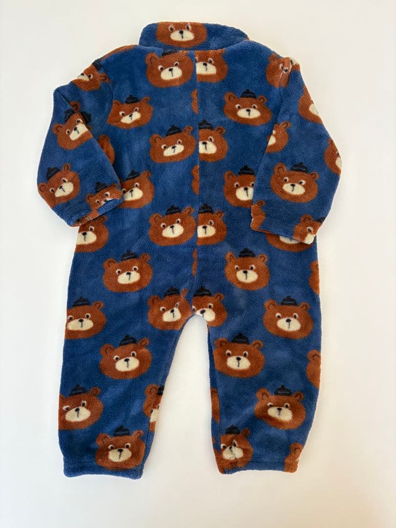 未使用⭐️tinycottons くま柄 フリース ロンパース 12M