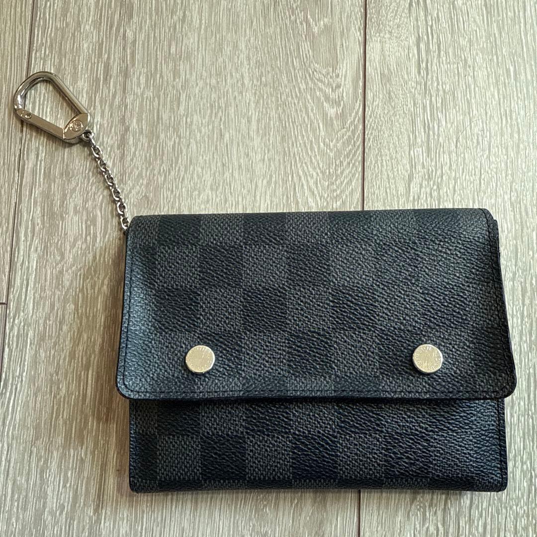 じ*う様 正規品　LOUIS VUITTON ダミエ ウォレットチェーン ブラッ