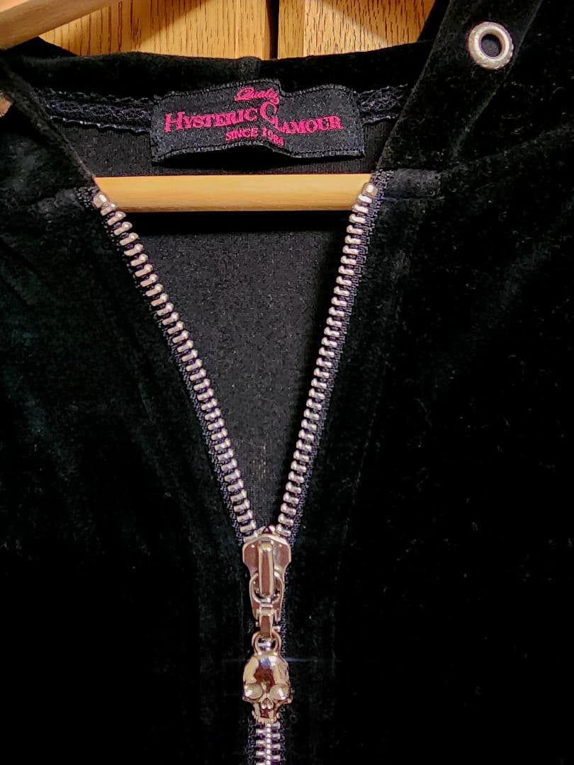 【HYSTERIC GLAMOUR】 ベロア ダブルジップパーカー