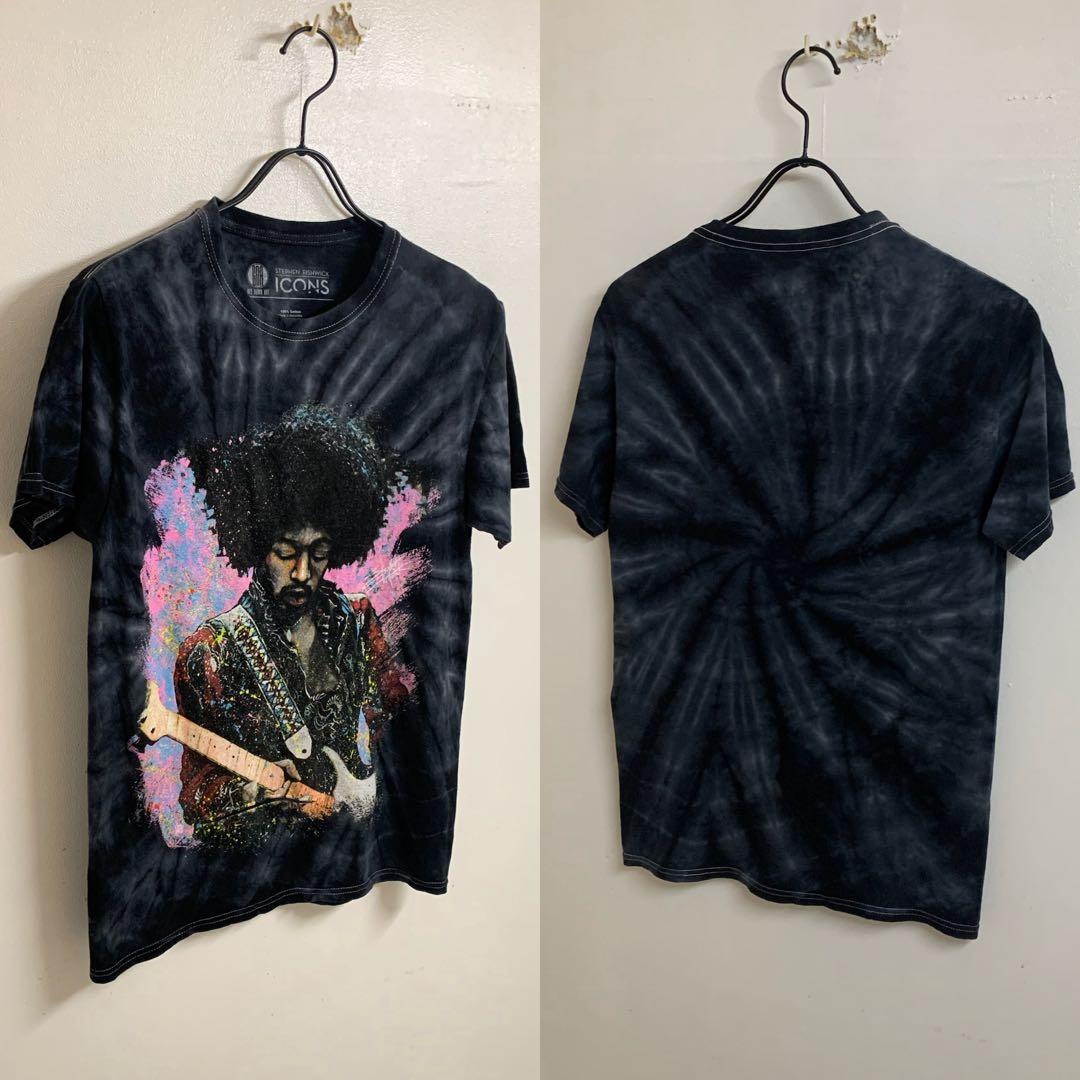 Jimi Hendrix Stephen Fishwick タイダイ染め加工 T