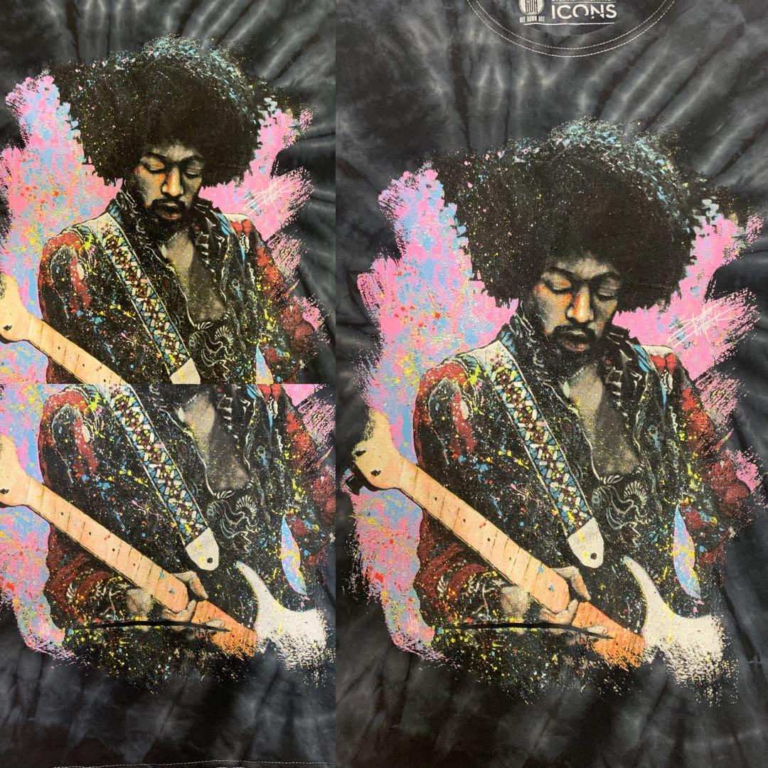 Jimi Hendrix Stephen Fishwick タイダイ染め加工 T