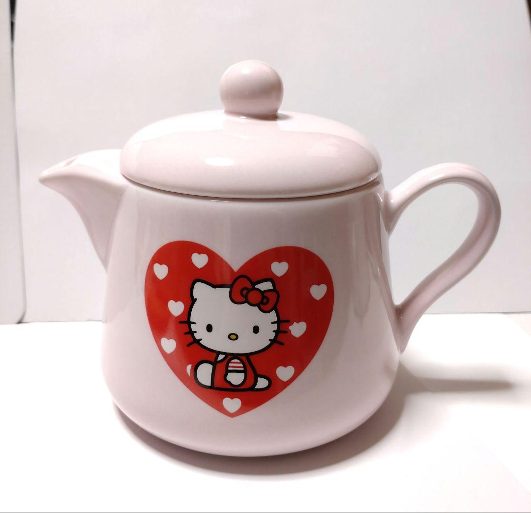 ハローキティ 食器セット■ティーポット/カップ &陶磁器製カップ& 醤油差し