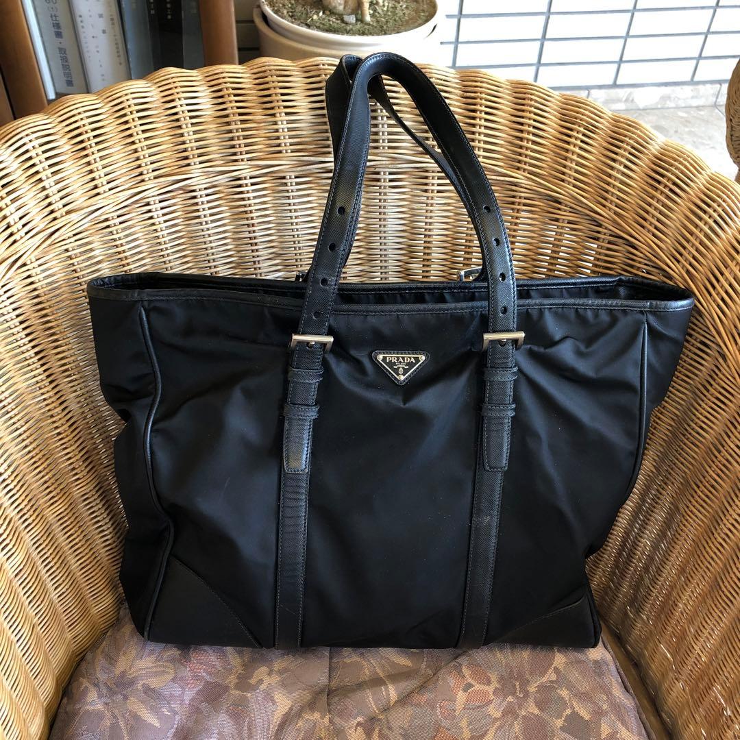 PRADA ブラック ナイロン ビジネスバッグ