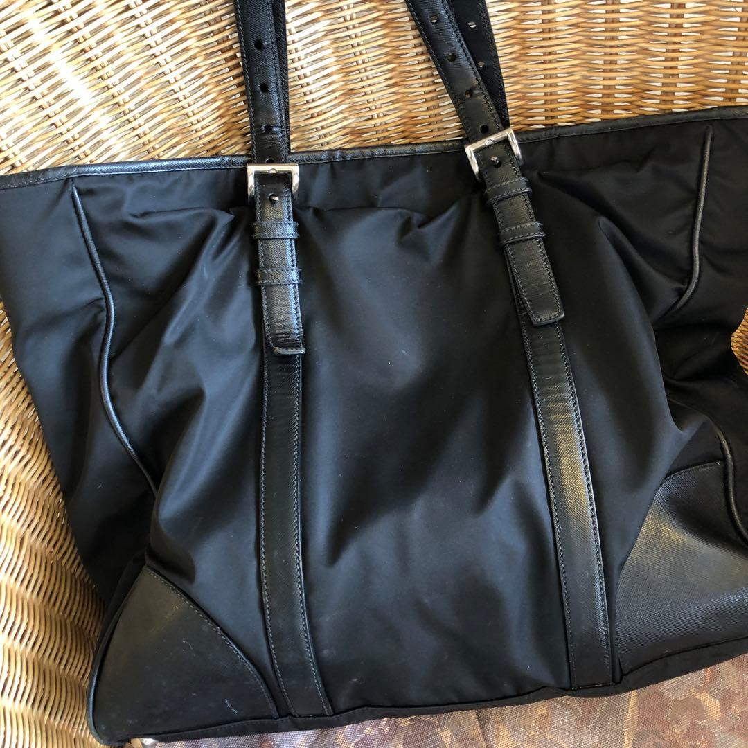 PRADA ブラック ナイロン ビジネスバッグ