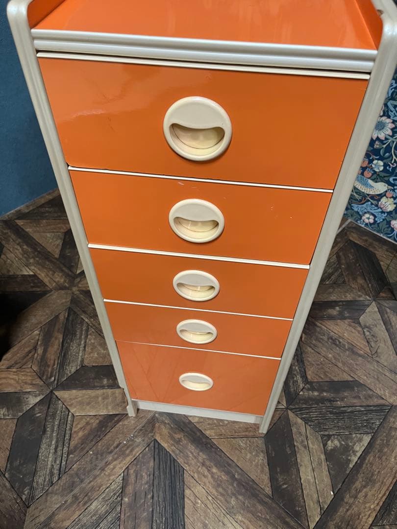 オレンジチェスト 昭和レトロ レトロポップ インテリア 当時物