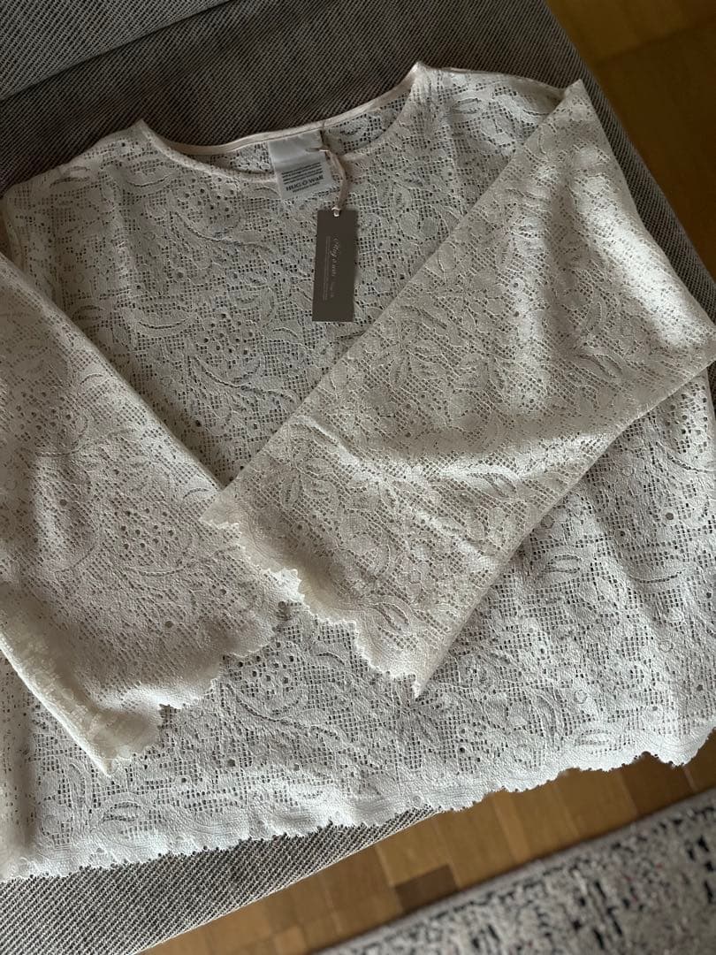 もえ様[新品]オーガニックコットンレースブラウス