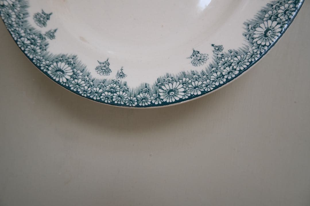 花柄装飾のアンティークコンポティエ　フランス